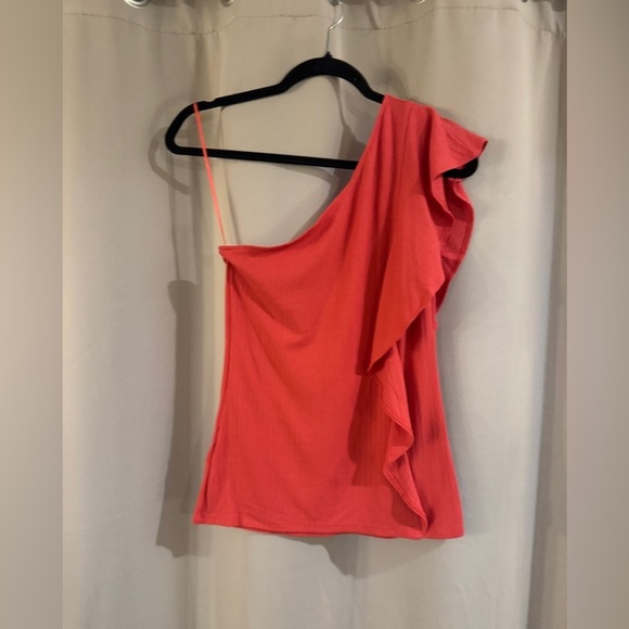 Nine West One-Shoulder Red Top - Picture 1 of 5